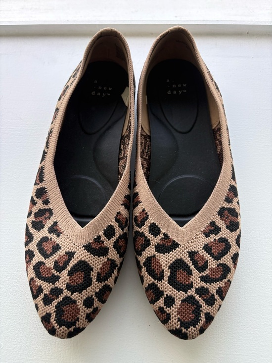 a new day Shoes - a new day Leopard Knit Ballet Flats - Tan/Brown/Black
